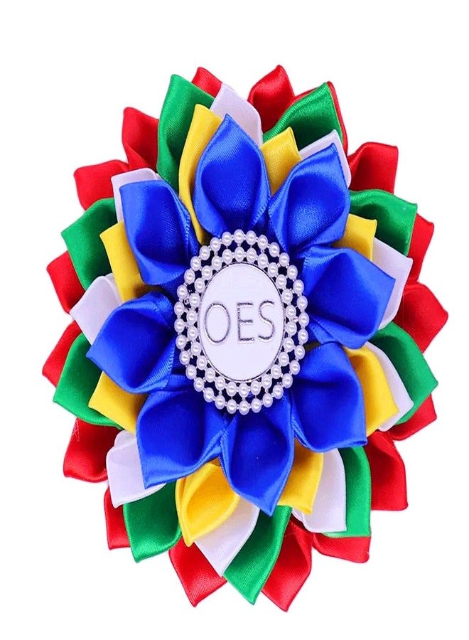 HUSURU University Sorority Order of The Eastern Star OES Satin Corsage Flower Brooch Pin Society Members Jewelry Gifts - Image 2